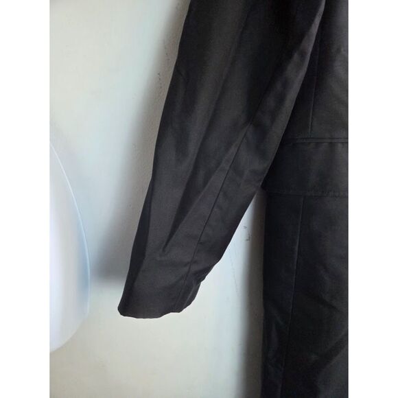 Banana Republic Women Black 4 Button Single Breasted Midi Trench Coat size XL - Picture 5 of 8